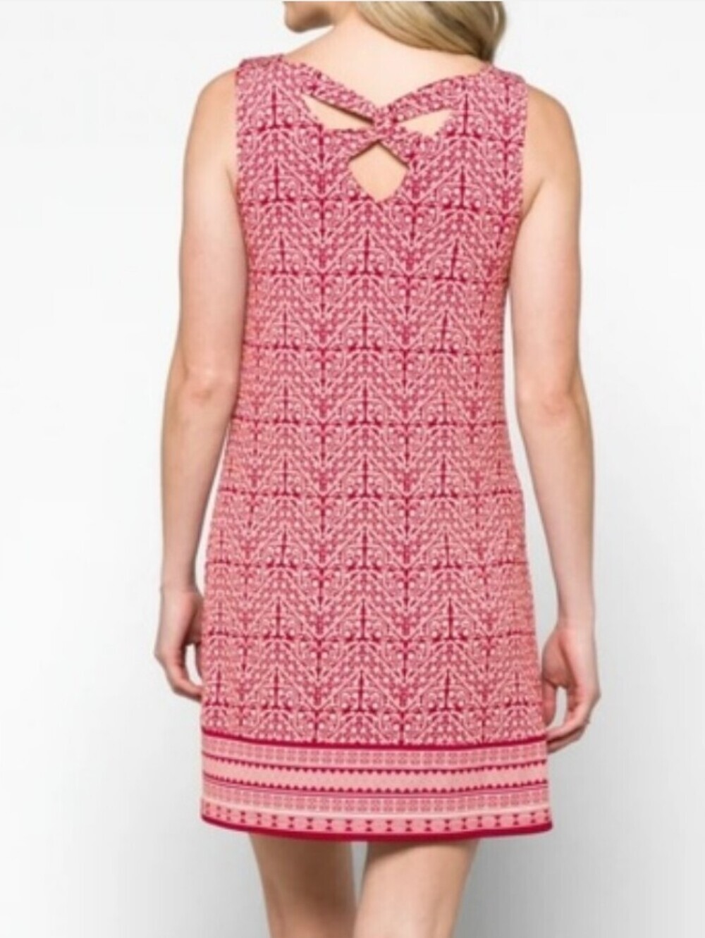 Magnolia Grace Womens Aliana Knit Casual Dress Red NWT - Picture 2 of 8